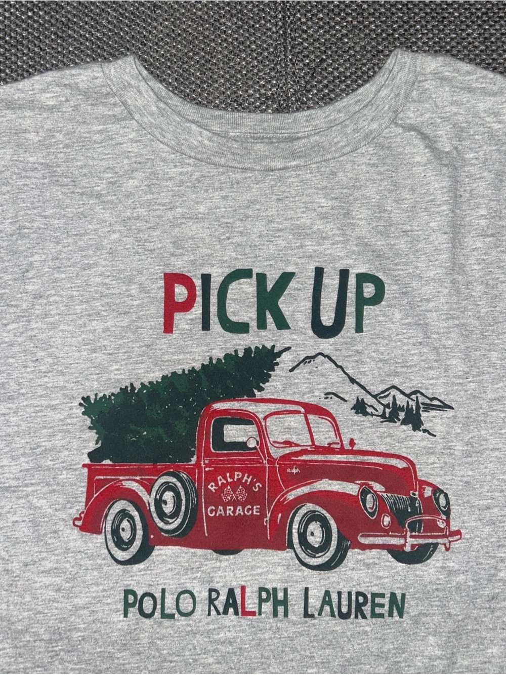 Polo by Ralph Lauren Kids "Pick Up" Graphic Long-Sleeve Tee - Light Gray